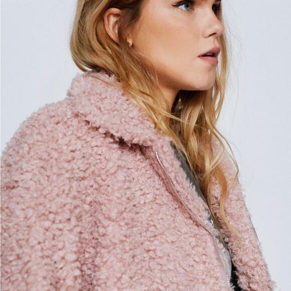 H&M Teddy Pocket Detail Zip Through Jacket XS - Picture 6 of 14